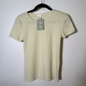 H&M - Women’s Organic Cotton Short Sleeve T-Shirt Light Green - S - NWT